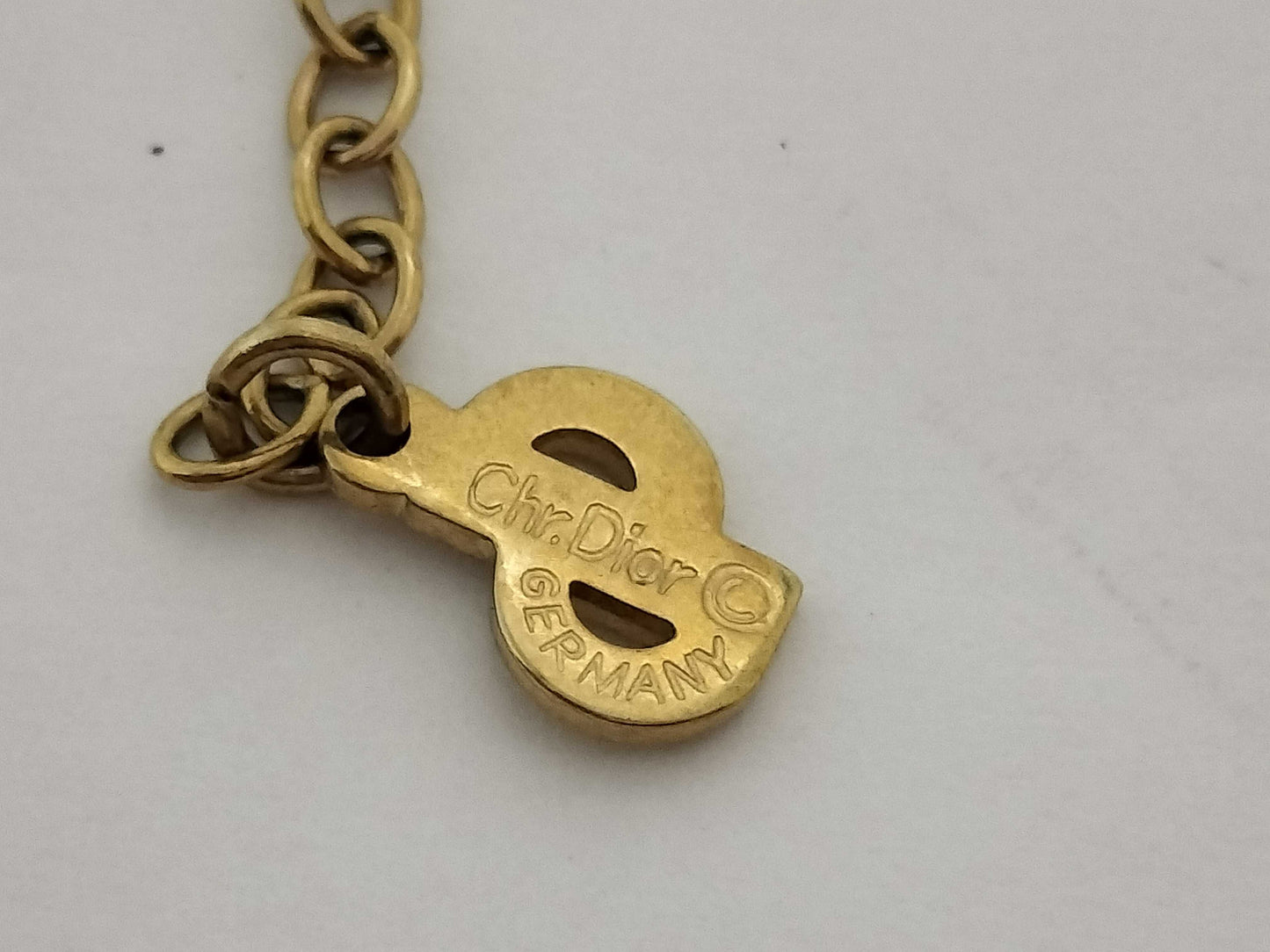 (10461_0340) Dior Dior Necklace CD Logo Rhinestone Necklace