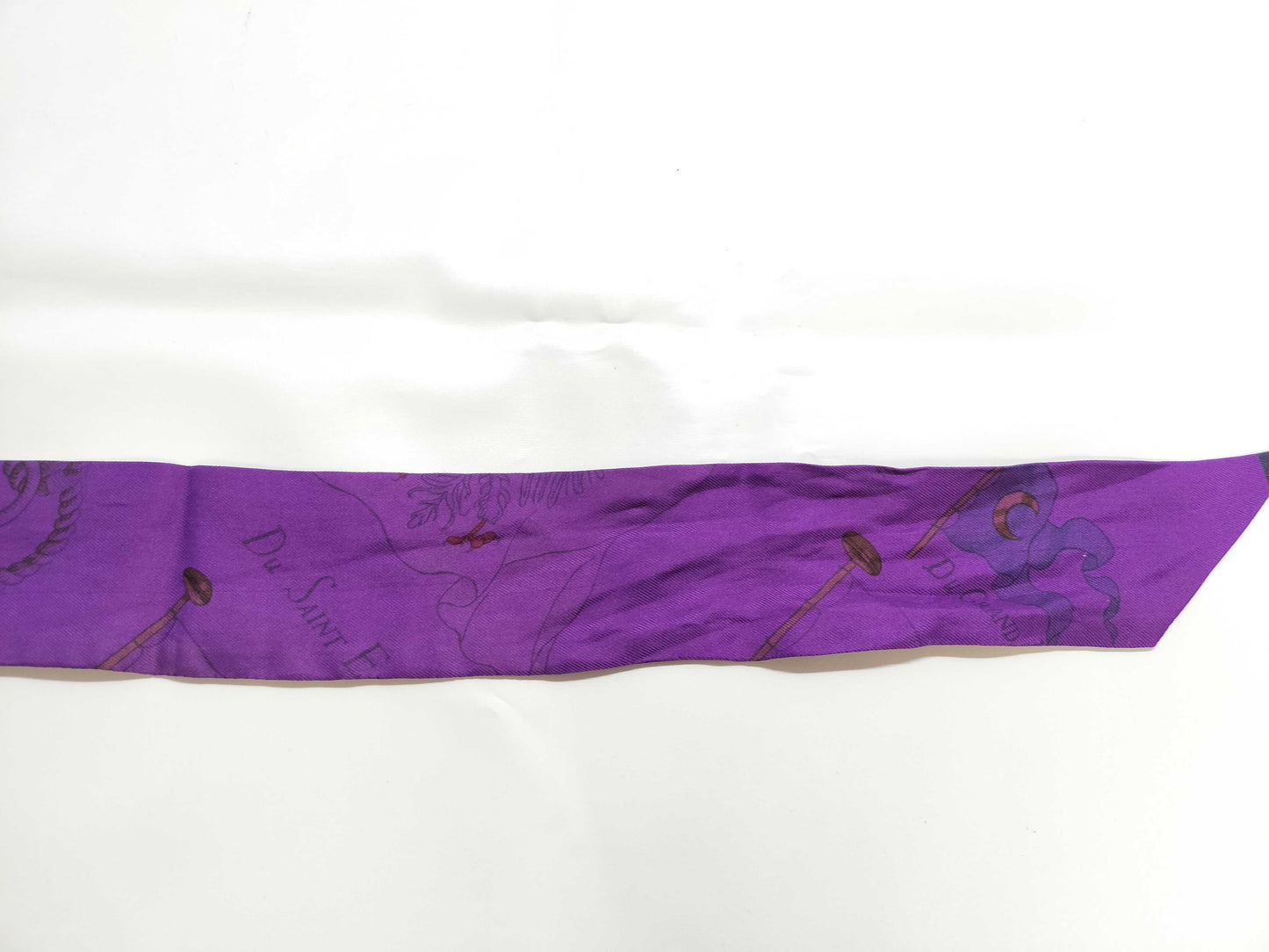 (10462_0107) HERMES Twily Twily Purple Scarf