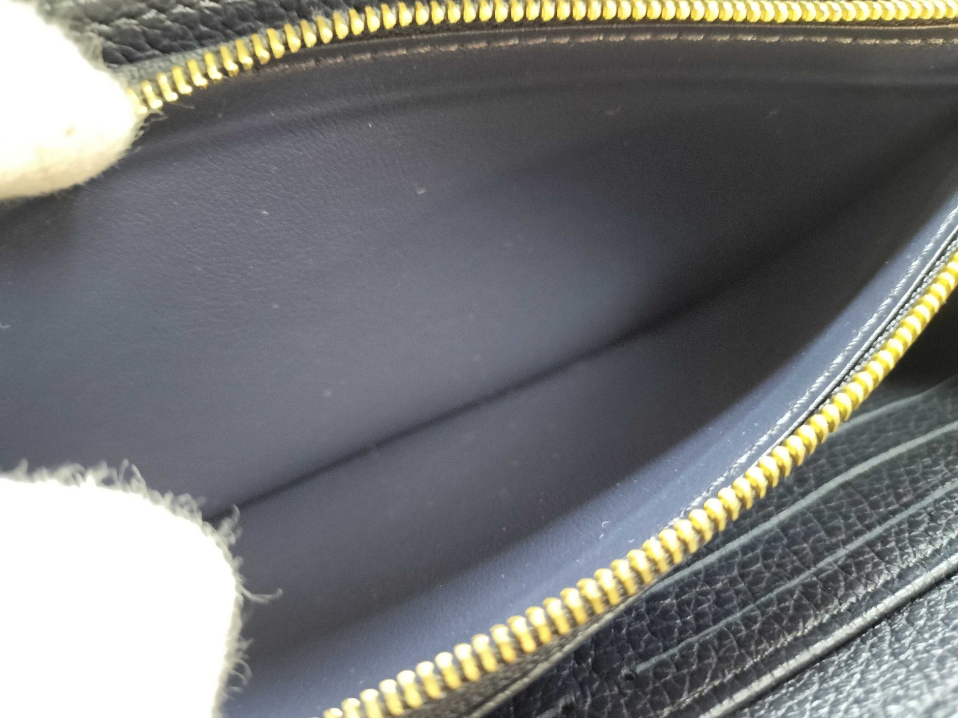 LOUIS VUITTON Monogram Empreinte Zippy Wallet in Marine Rouge M62121 RFID Verified Wallet
