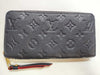 LOUIS VUITTON Monogram Empreinte Zippy Wallet in Marine Rouge M62121 RFID Verified Wallet