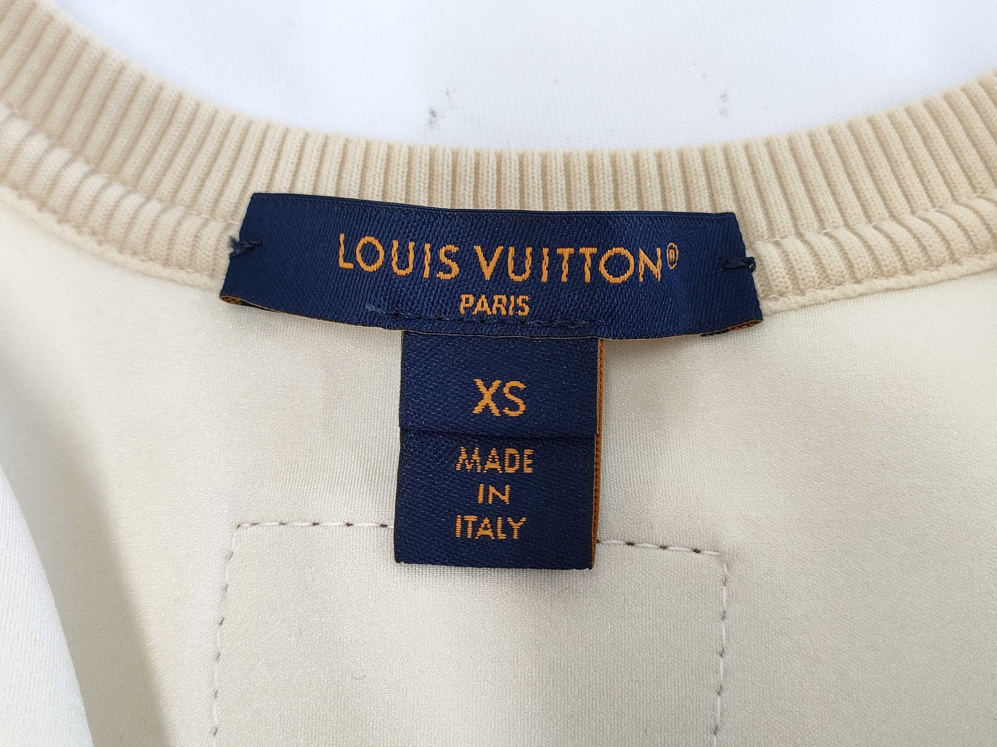 (10462_0009) LOUIS VUITTON 23 Year Old Zip-Up Sleeveless Cropped Top Beige Size XS Top