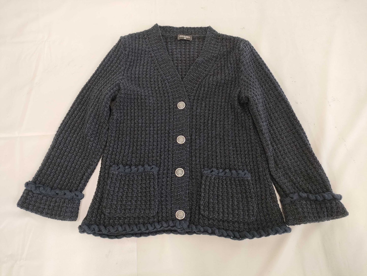 (10462_0110) CHANEL P43308K04398 Tweed Knit Cardigan Cardigan Cardigan