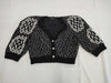 (10462_0118) CHANEL Braided Logo Short Cardigan M Equivalent Cardigan