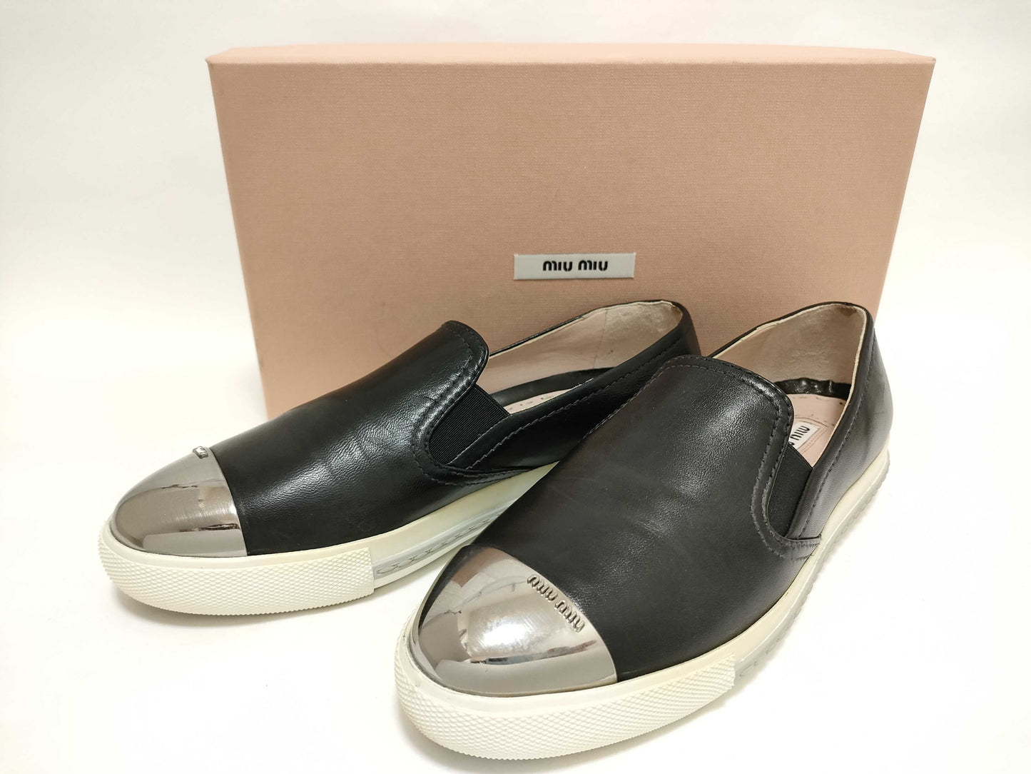Miu Miu Miu Metal Toe Slip-On Black Size 37 559563 Other Shoes