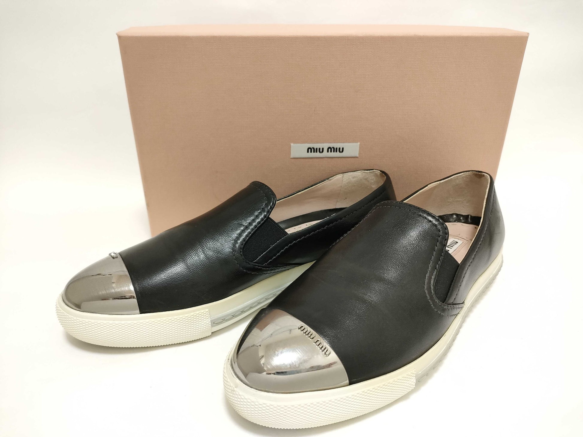 Miu Miu Miu Metal Toe Slip-On Black Size 37 559563 Other Shoes