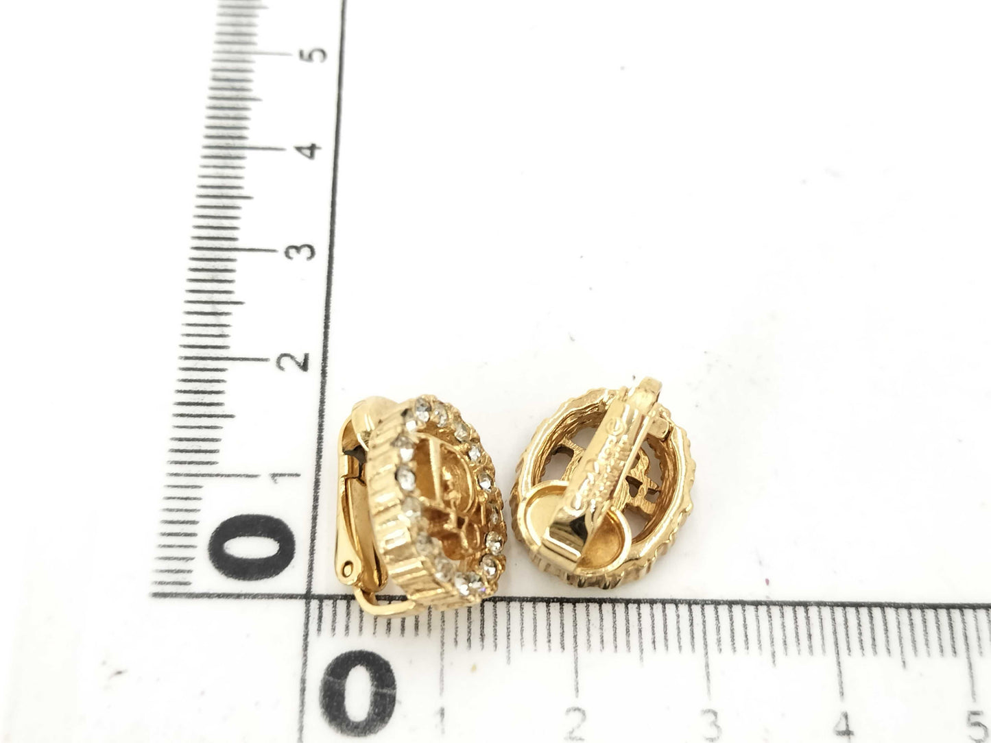 (10461_0342) Dior Christian Dior Christian Dior Earrings Rhinestone Earrings