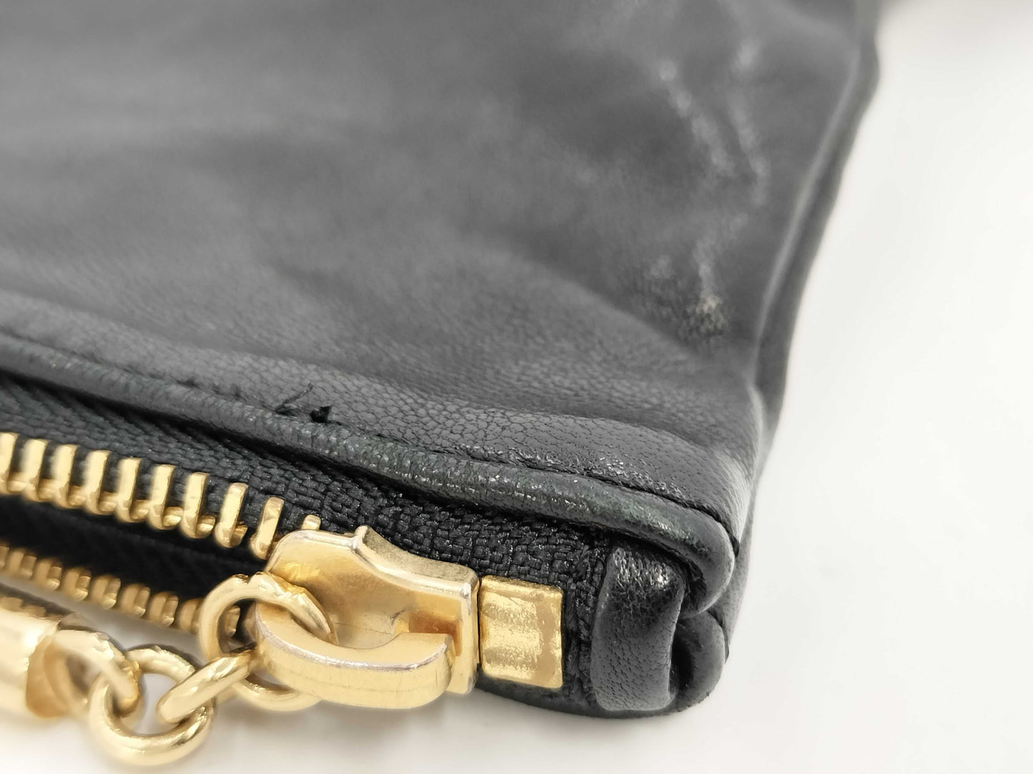 (10460_0269) JIMMY CHOO JIMMY CHOO Jimmy Choo Clutch Bag Leather Black Storage Bag Clutch Bag