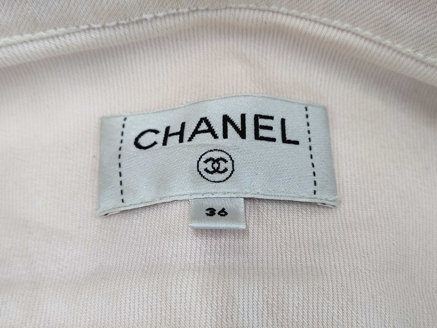 (10462_0138) CHANEL CHANEL Pink Denim Jacket 36 Jacket