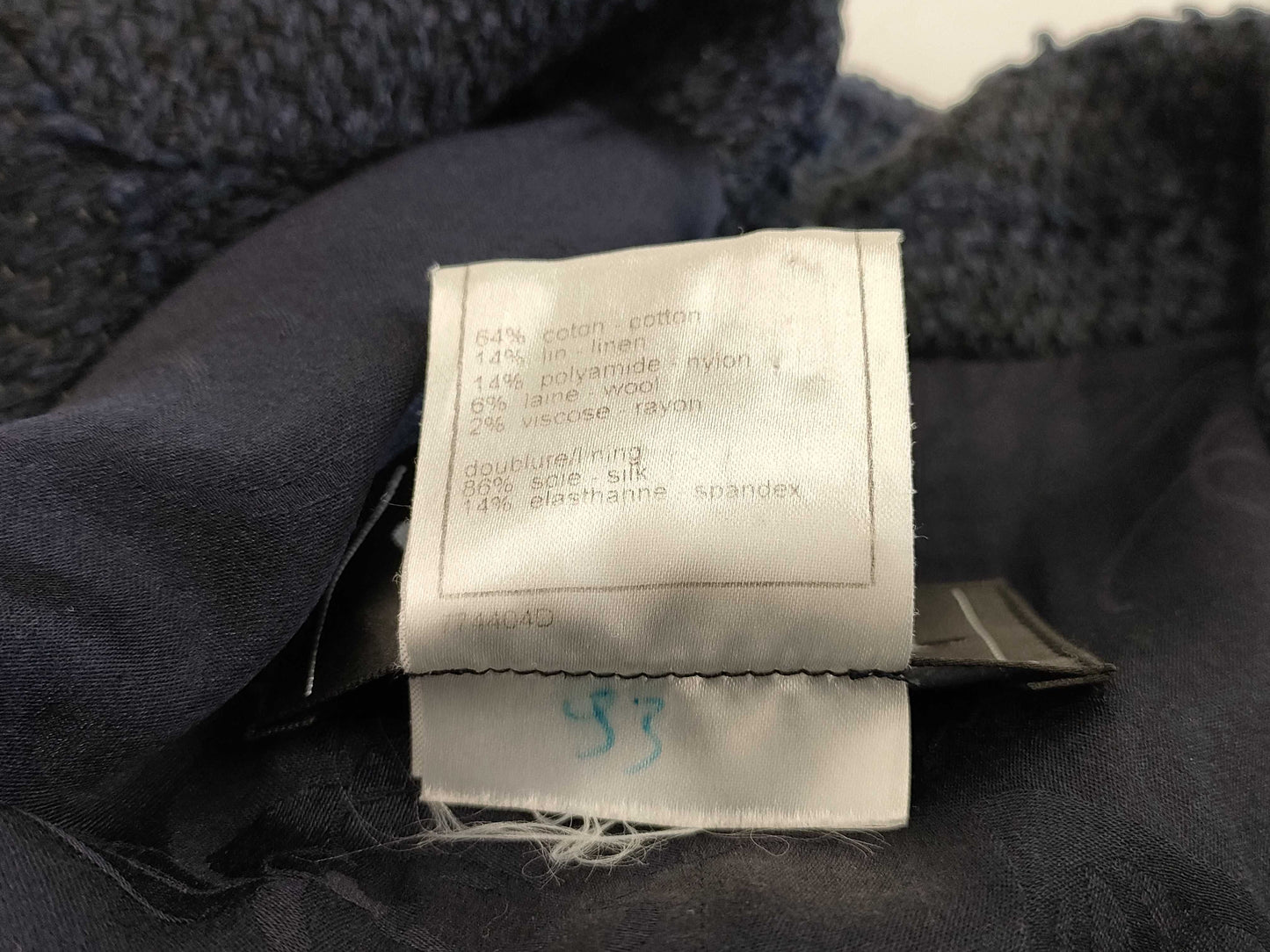 (10462_0140) CHANEL CHANEL Black Navy Jacket Gripois Size 36 Jacket