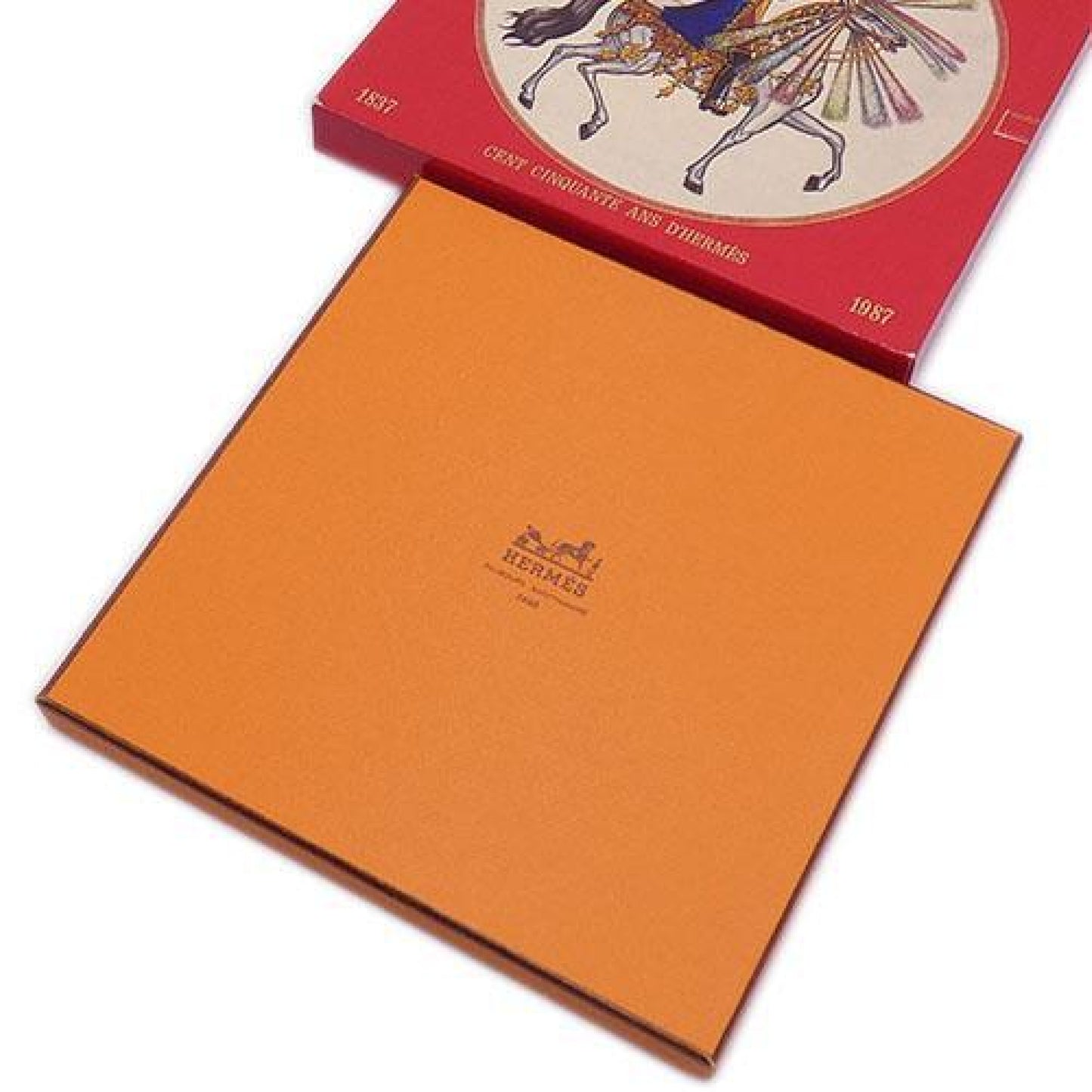 (10462_0061) HERMES Scarf HERMES Carre 90 Silk FEUX DARTIFICE Flame of Finesse Red Women's Scarf