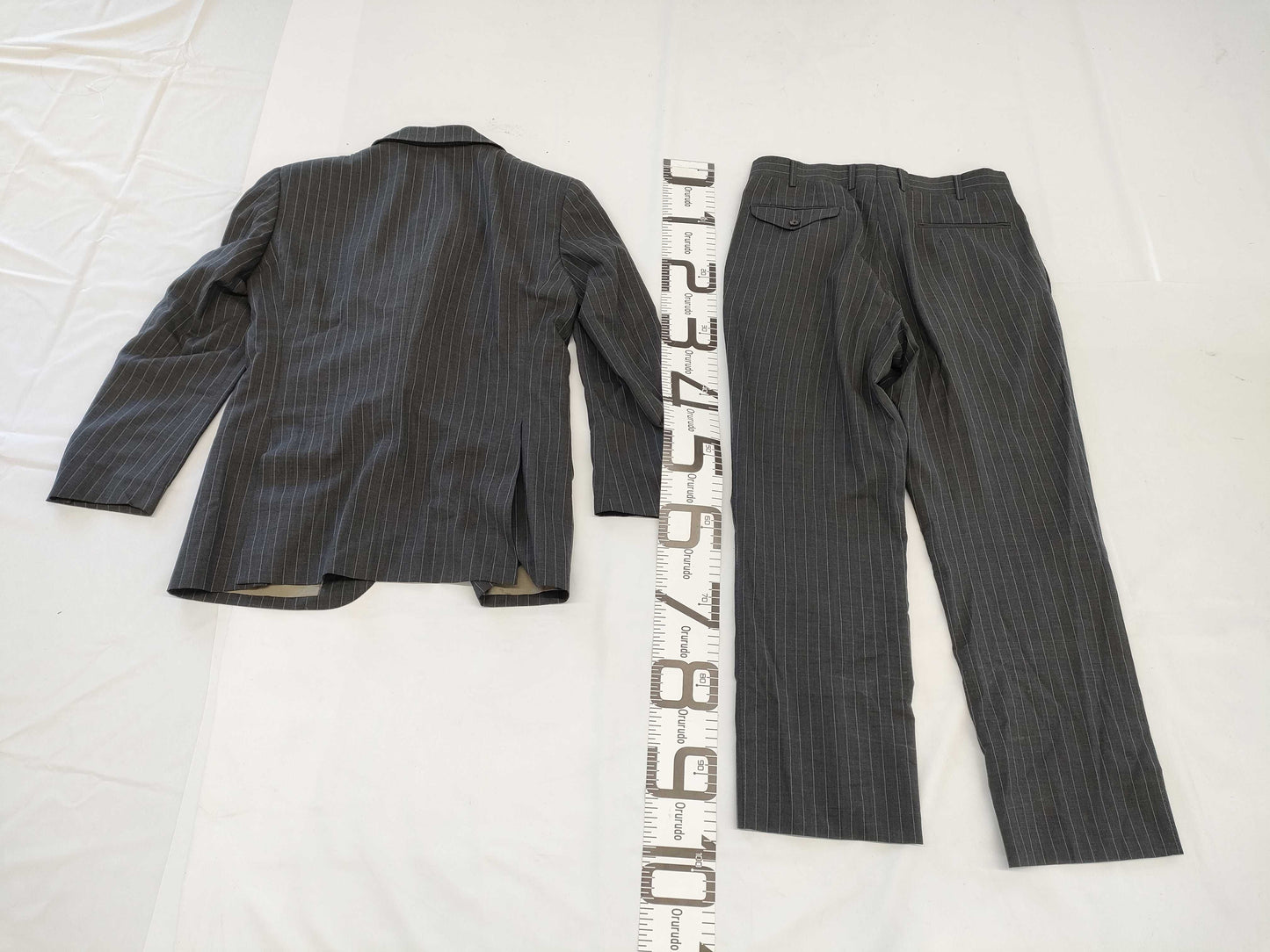 (10462_0228) BURBERRY SUPER120S Sheep Burberry London Men's Jacket Striped Set Suit Pants Set Club Collection Iridescent Lining Size L Jacket