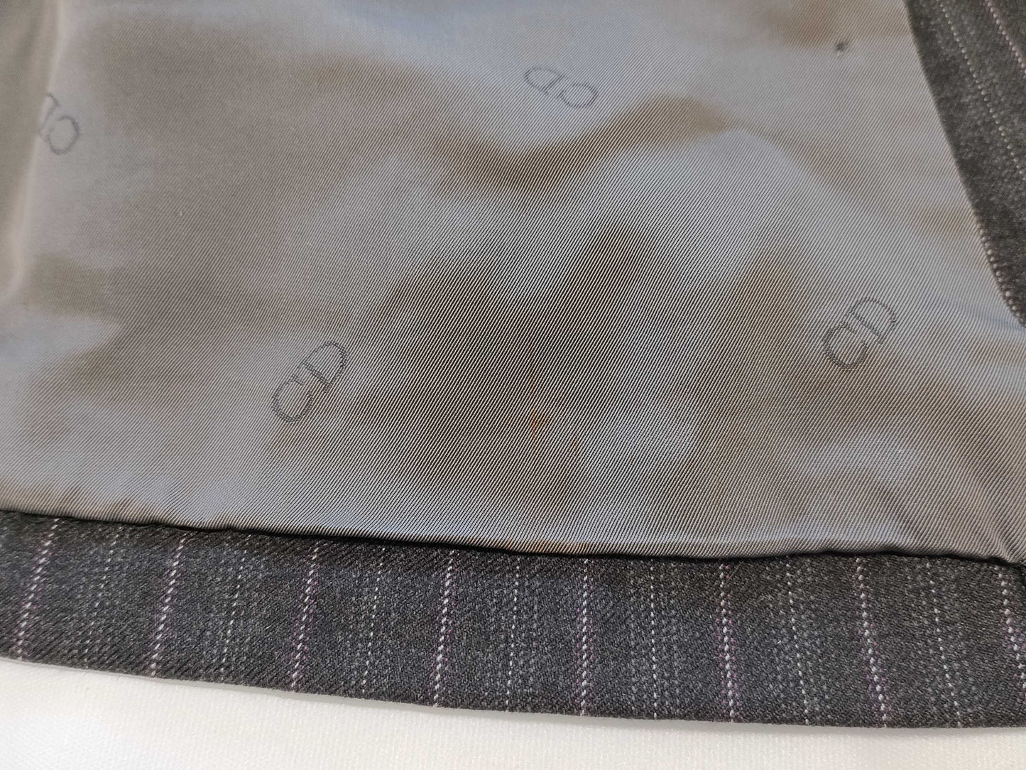(10462_0351) Dior Christian Dior Men's Jacket Size 57 Striped Double Pants Set Jacket