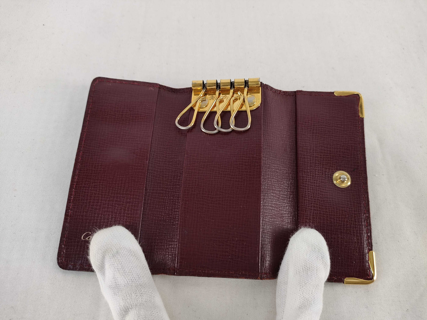 (10461_0069) Cartier CARTIER Key Case 4 Mastline Key Case Keychain