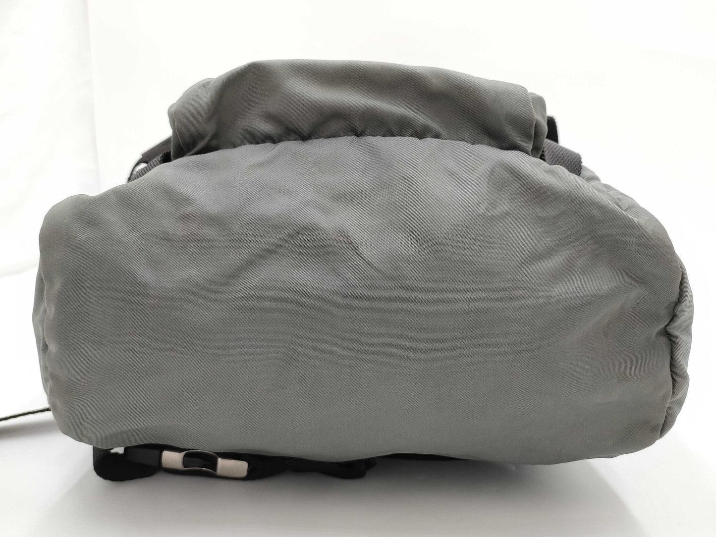 (10460_0242) PRADA Nylon PRADA Nylon Tesuto Rucksack Grey Triangle Plate Bag Rucksack