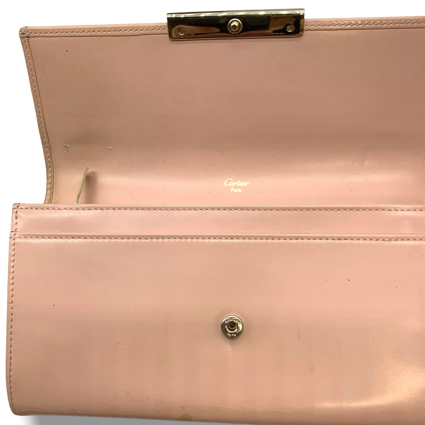 (10461_0074) Cartier Folding Long Wallet Pink Wallet