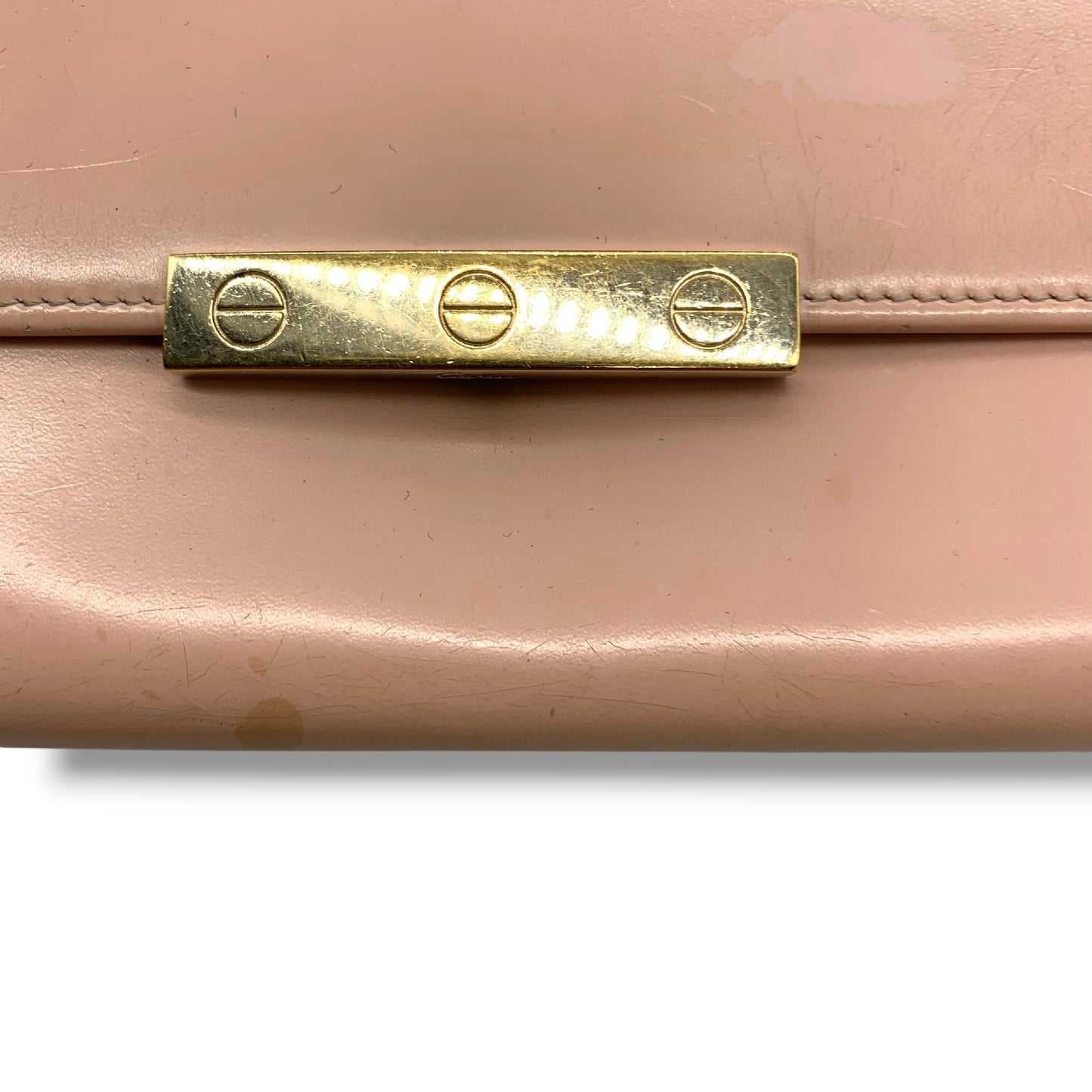 (10461_0074) Cartier Folding Long Wallet Pink Wallet