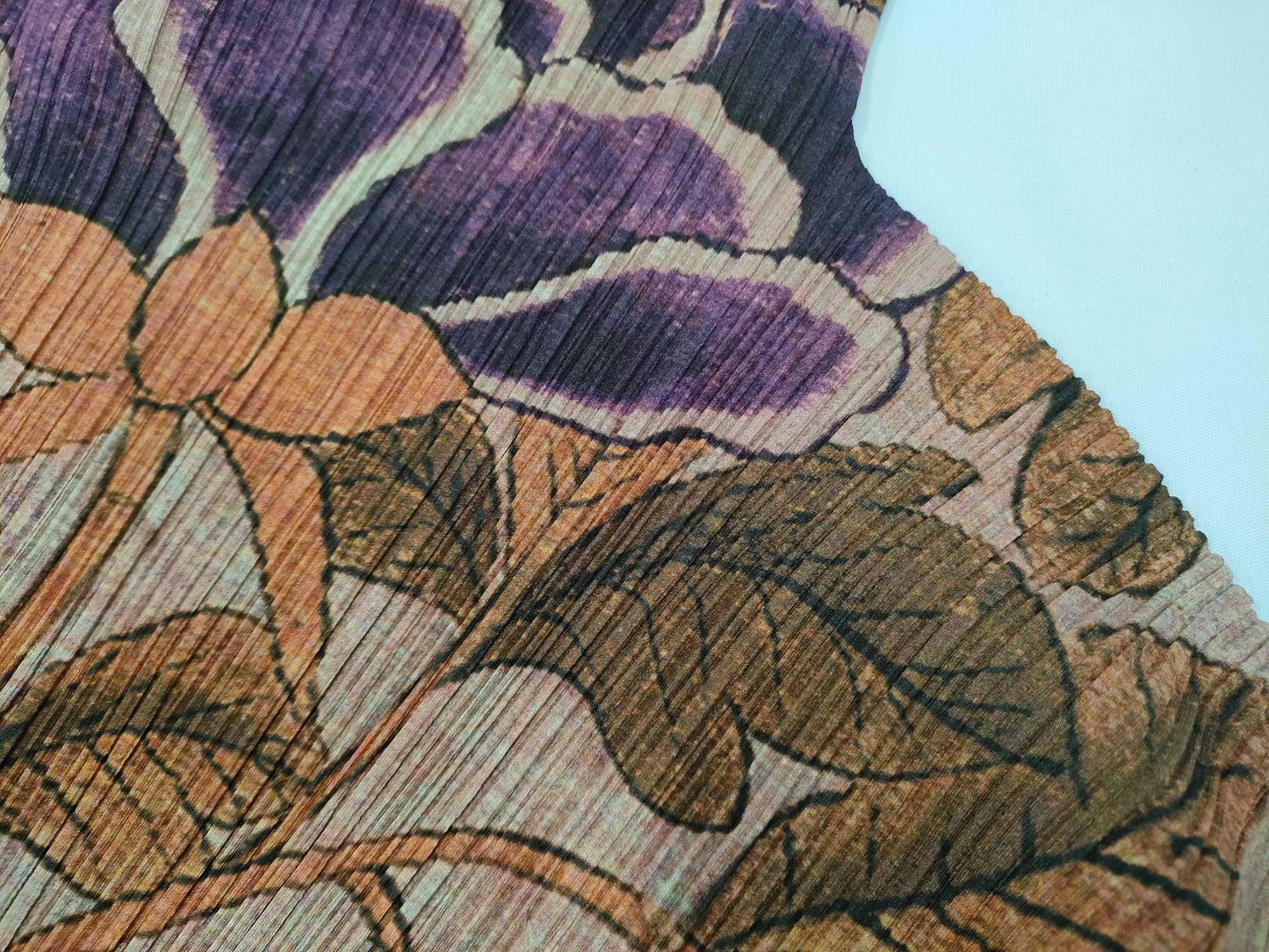 (10462_0318) PLEATS PLEASE Pleated Pleated Maxi Length Dress Japanese Pattern Japan Painting Size 5 Dress