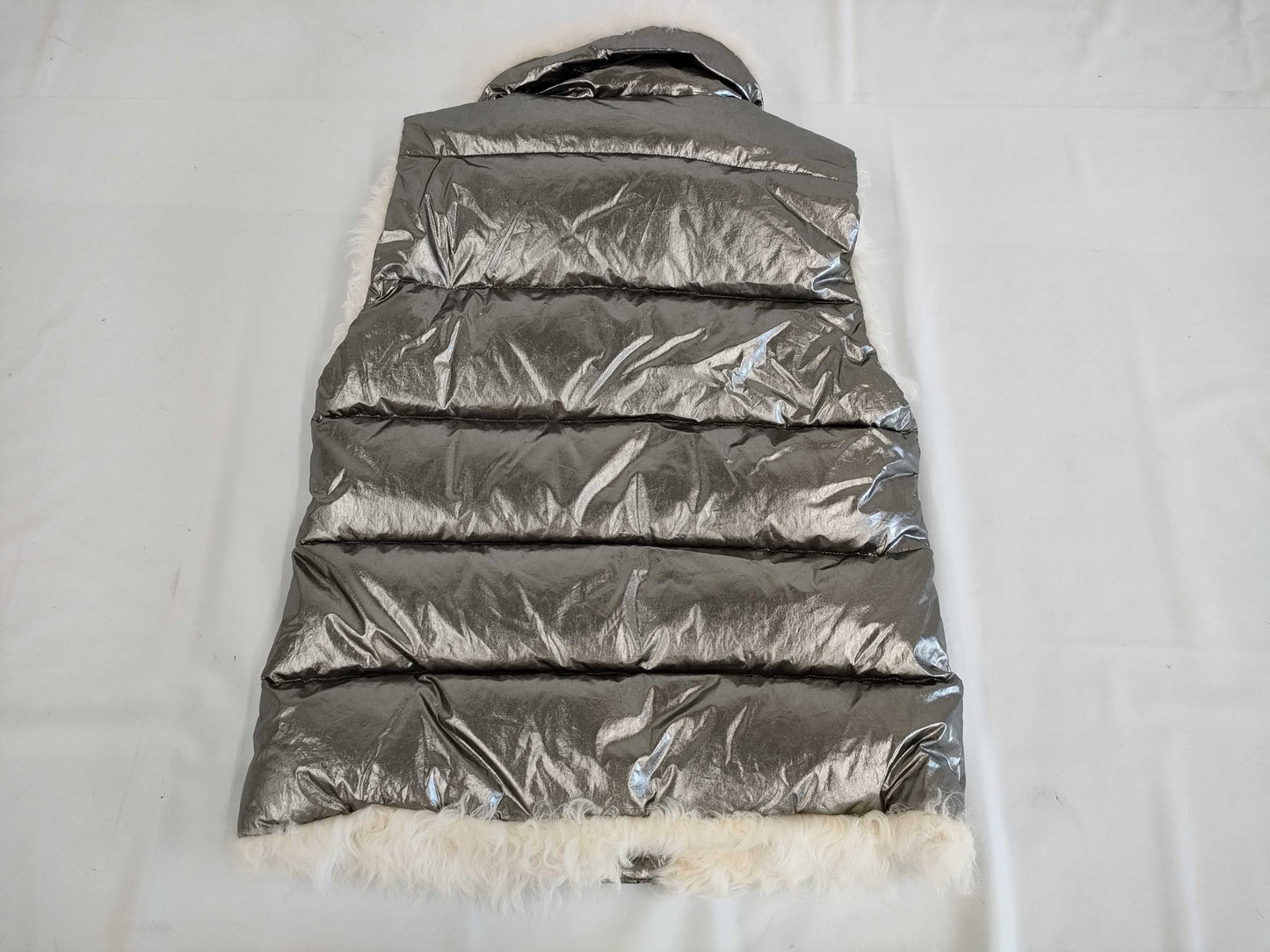 (10462_0243)▼MONCLER Moncler Vest Silver Size 0 Vest