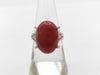 Coral Ring, Diameter: Approx. 12.6mm x 17.6mm, PM900, 6.8g