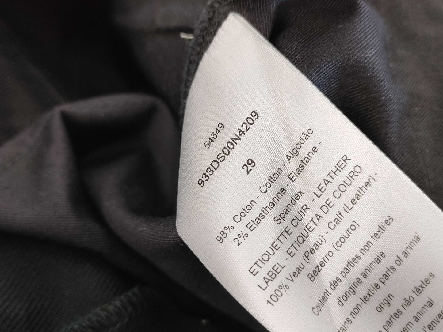 (10462_0338) Dior DIOR LIMITED EDITION Cherry Blossom Embroidered Stretch Black Denim 29 Pants