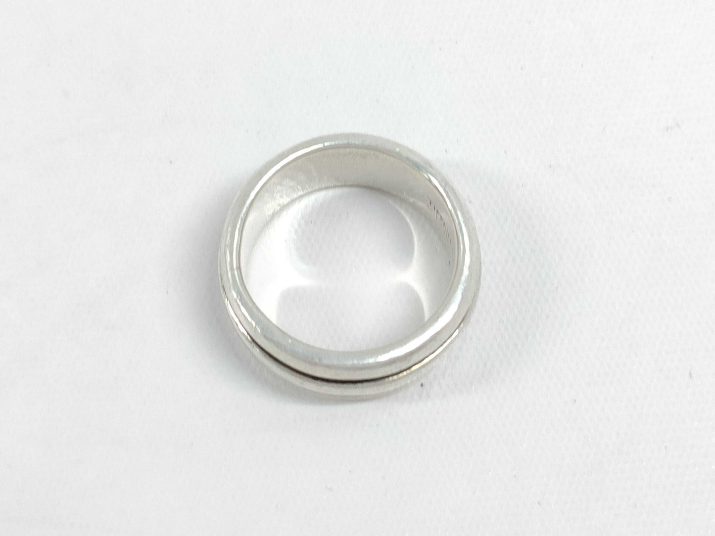 (10461_0197) Tiffany&Co. Tiffany&Co Tiffany&Co Double Line Ring 7.9g SV925 Ring
