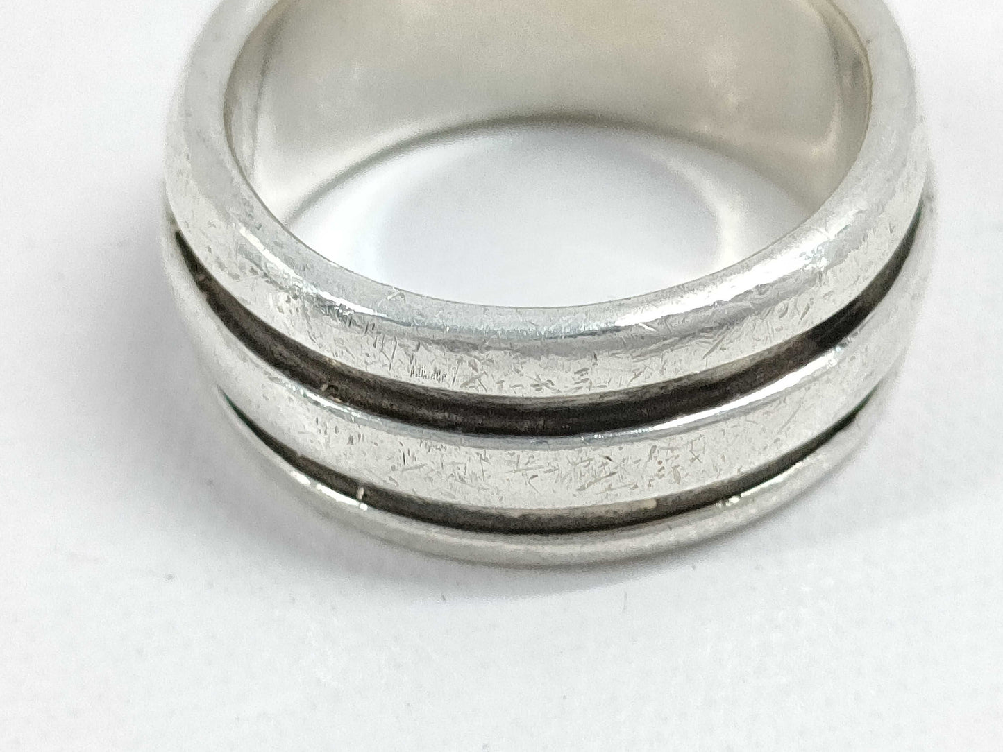 (10461_0197) Tiffany&Co. Tiffany&Co Tiffany&Co Double Line Ring 7.9g SV925 Ring