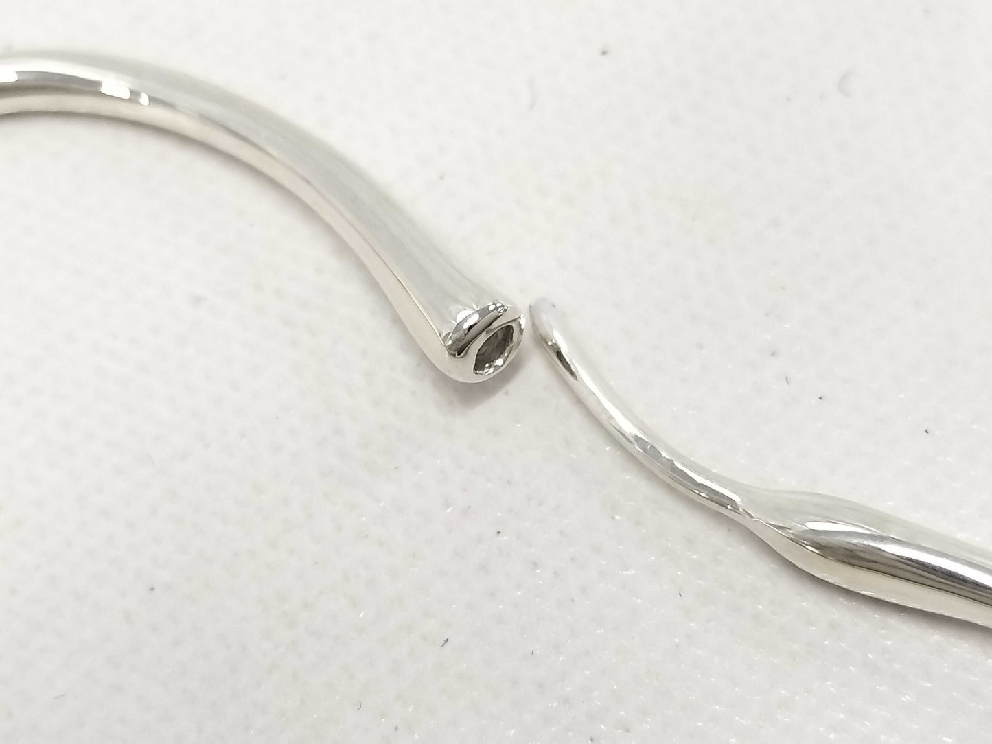 (10461_0182) Tiffany&Co. Elsa Peretti Open Heart Hoop Earrings Size M Ag925 9.7g Earrings