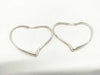 (10461_0182) Tiffany&Co. Elsa Peretti Open Heart Hoop Earrings Size M Ag925 9.7g Earrings