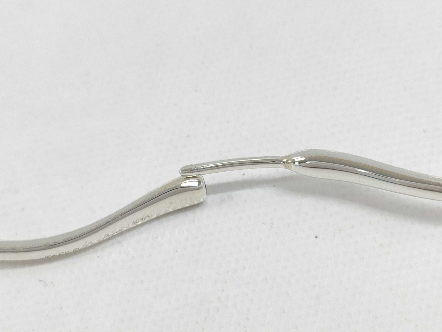 (10461_0183) Tiffany&Co. Elsa Peretti Open Heart Hoop Earrings Size L Ag925 11.2g Earrings