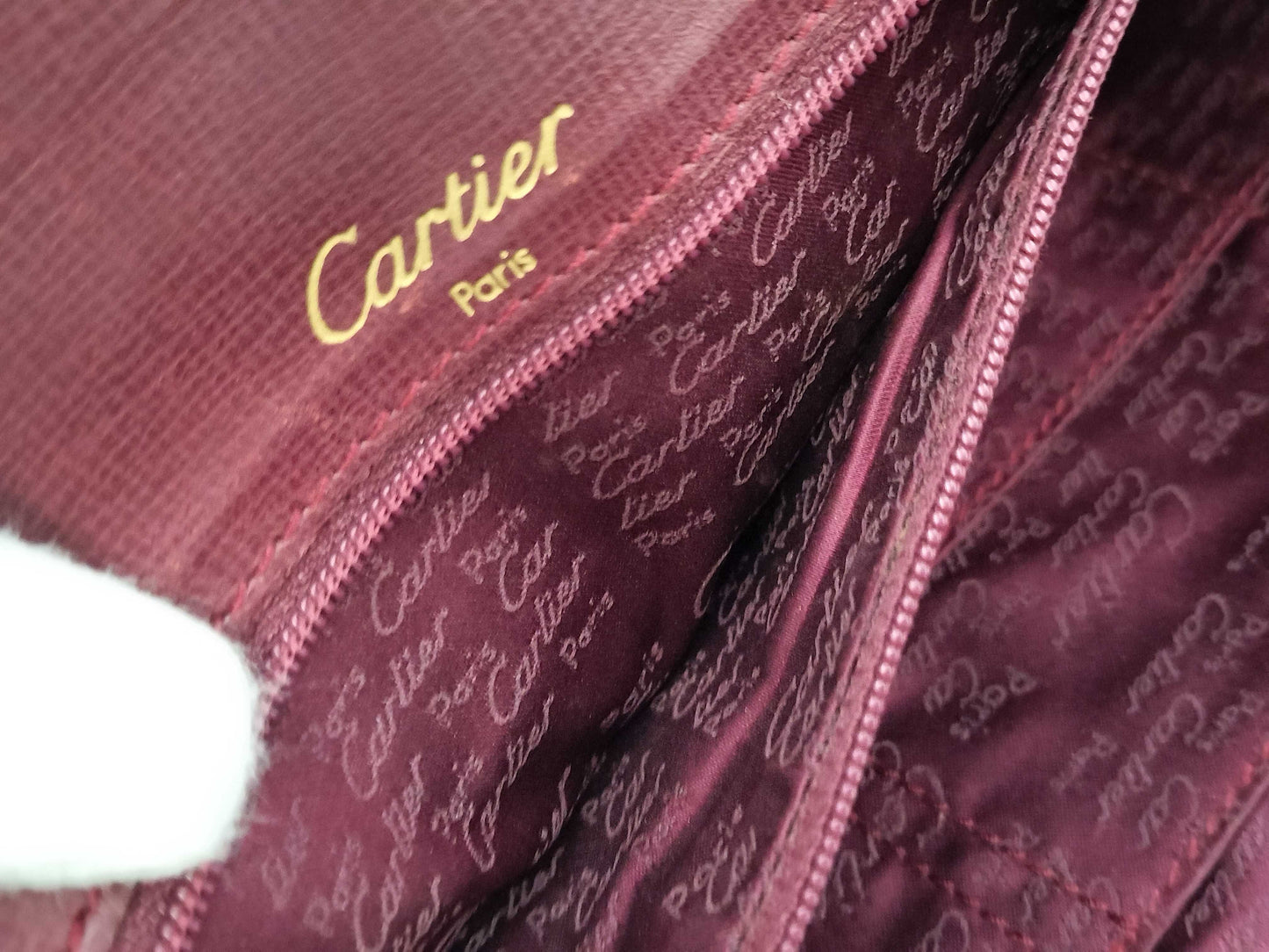 (10460_0122) Cartier Cartier Mastline Handbag Bordeaux Tote Bag