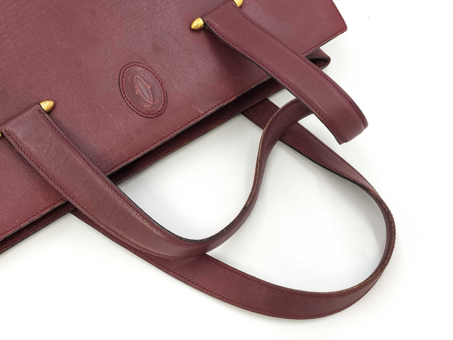 (10460_0122) Cartier Cartier Mastline Handbag Bordeaux Tote Bag