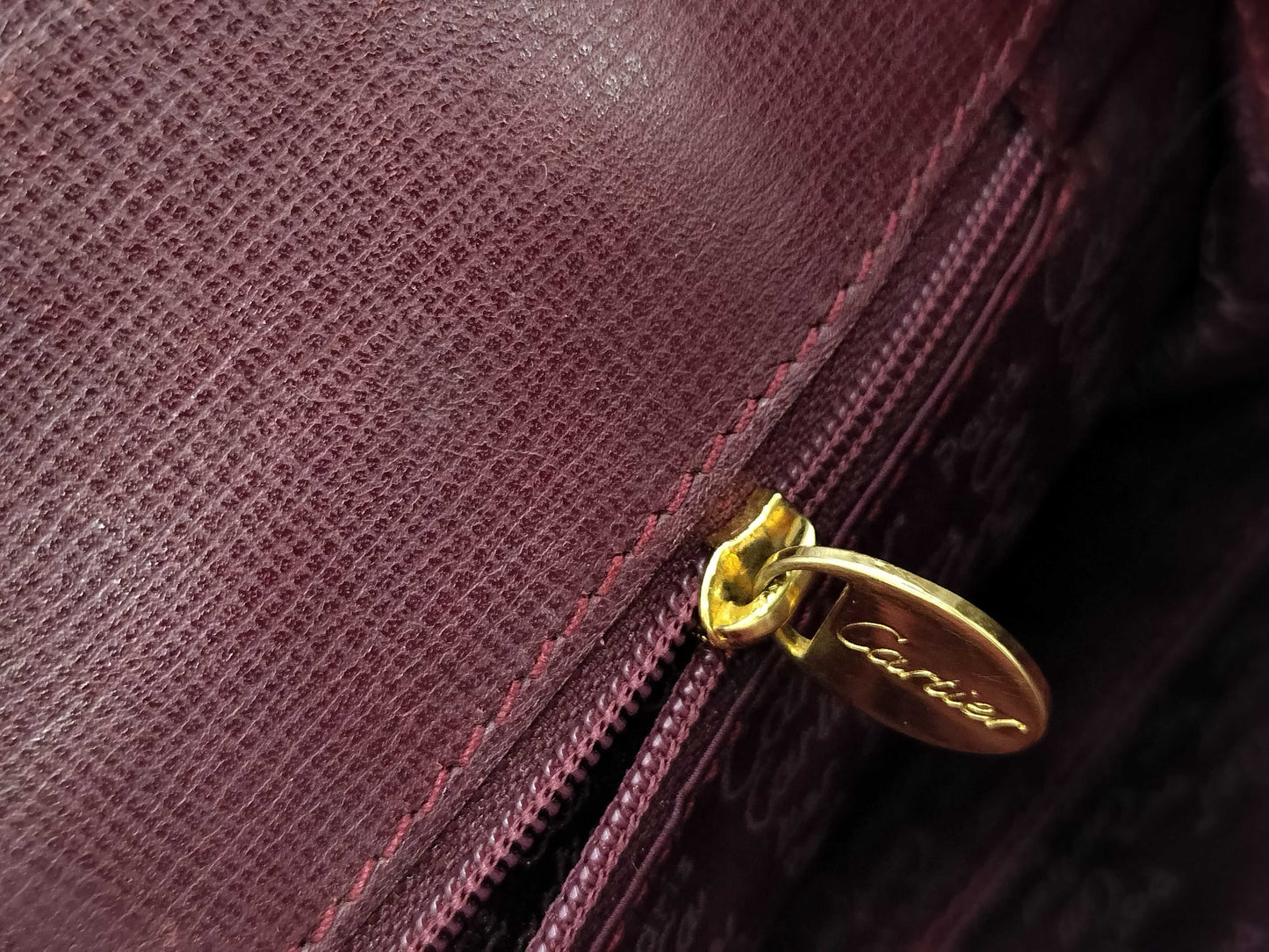(10460_0122) Cartier Cartier Mastline Handbag Bordeaux Tote Bag