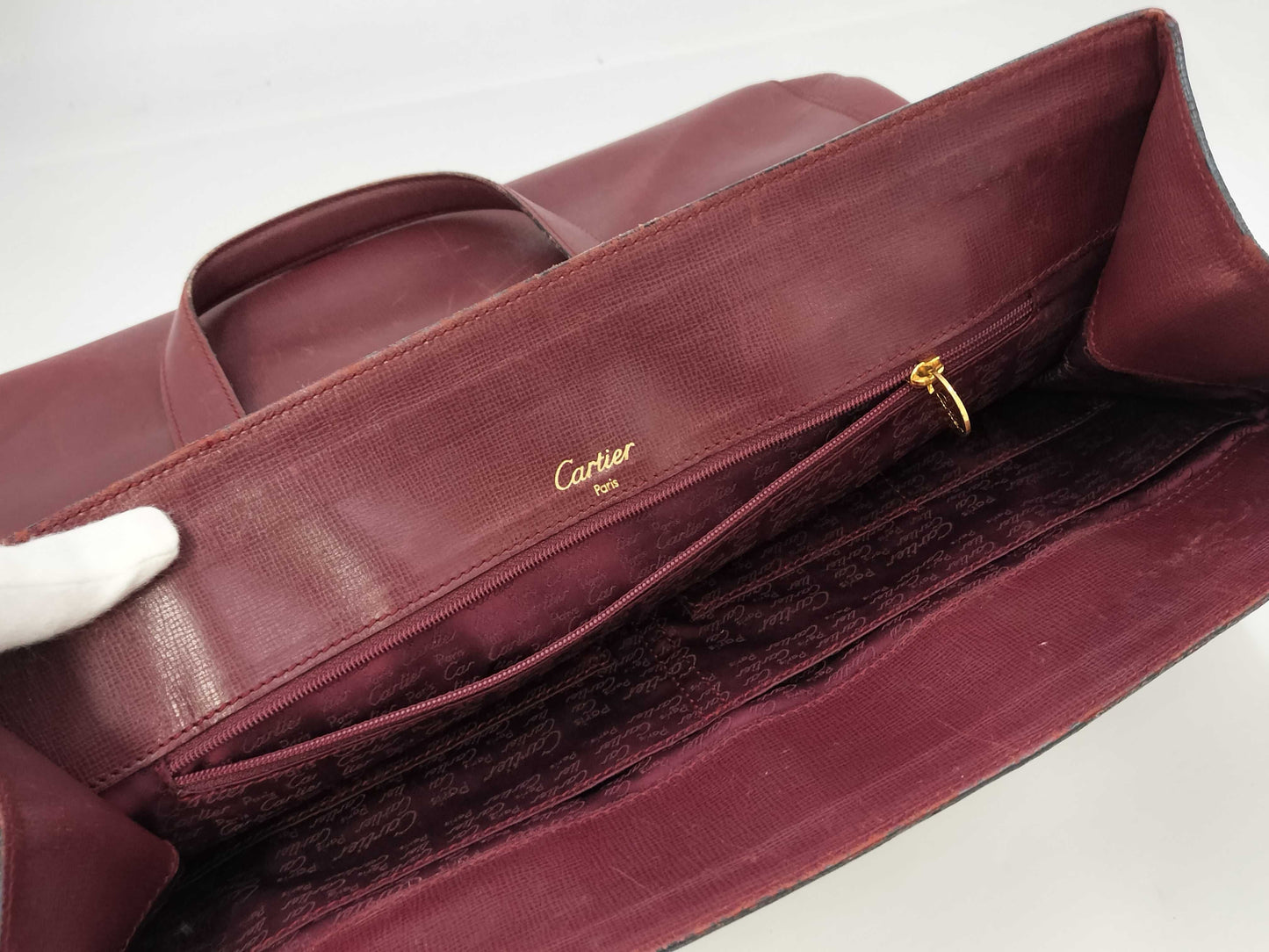 (10460_0122) Cartier Cartier Mastline Handbag Bordeaux Tote Bag