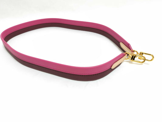 LOUIS VUITTON Signature Strap, Brown/Pink, Signature Canvas with Gold Hardware