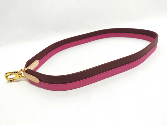 LOUIS VUITTON Signature Strap, Brown/Pink, Signature Canvas with Gold Hardware