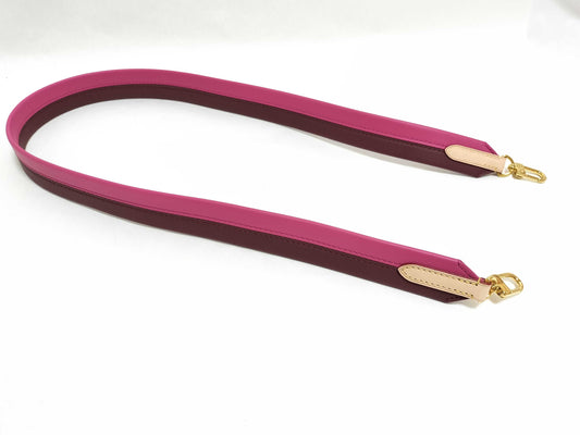 LOUIS VUITTON Signature Strap, Brown/Pink, Signature Canvas with Gold Hardware