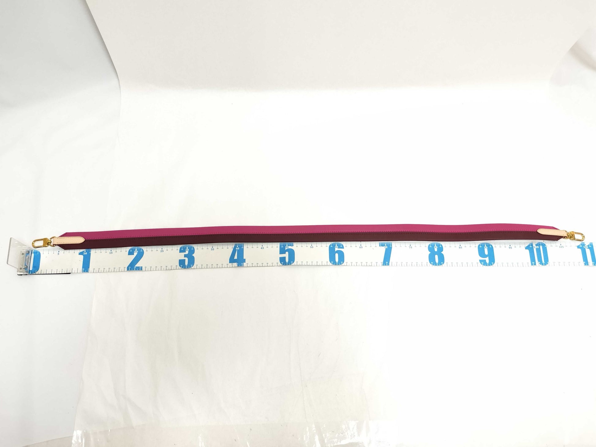 LOUIS VUITTON Signature Strap, Brown/Pink, Signature Canvas with Gold Hardware