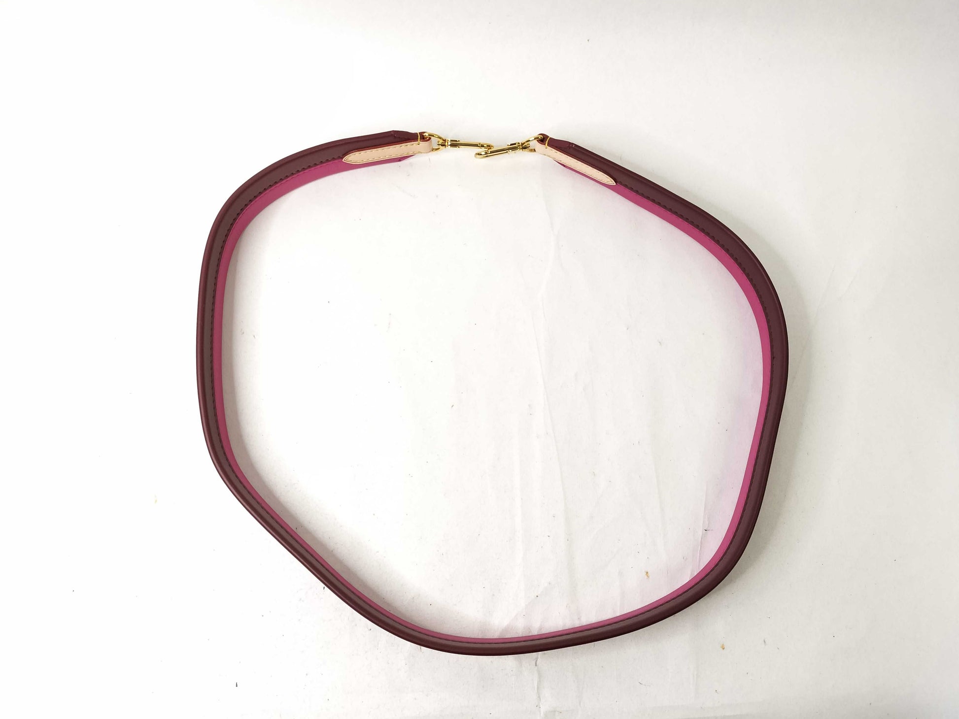 LOUIS VUITTON Signature Strap, Brown/Pink, Signature Canvas with Gold Hardware