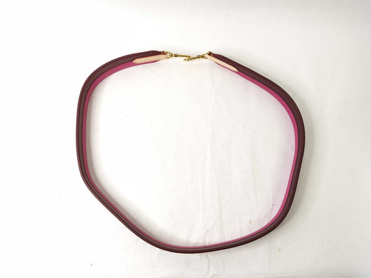 LOUIS VUITTON Signature Strap, Brown/Pink, Signature Canvas with Gold Hardware