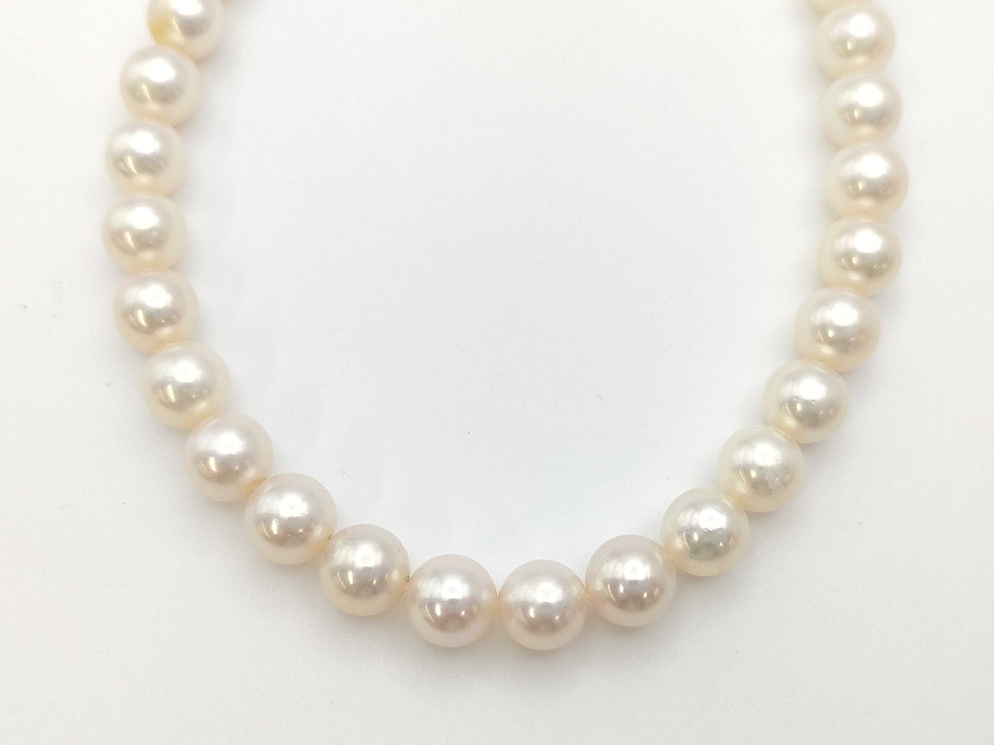 TASAKI Pearl Necklace, approx. 6.5-6.9mm diameter, sterling silver, 26.8g