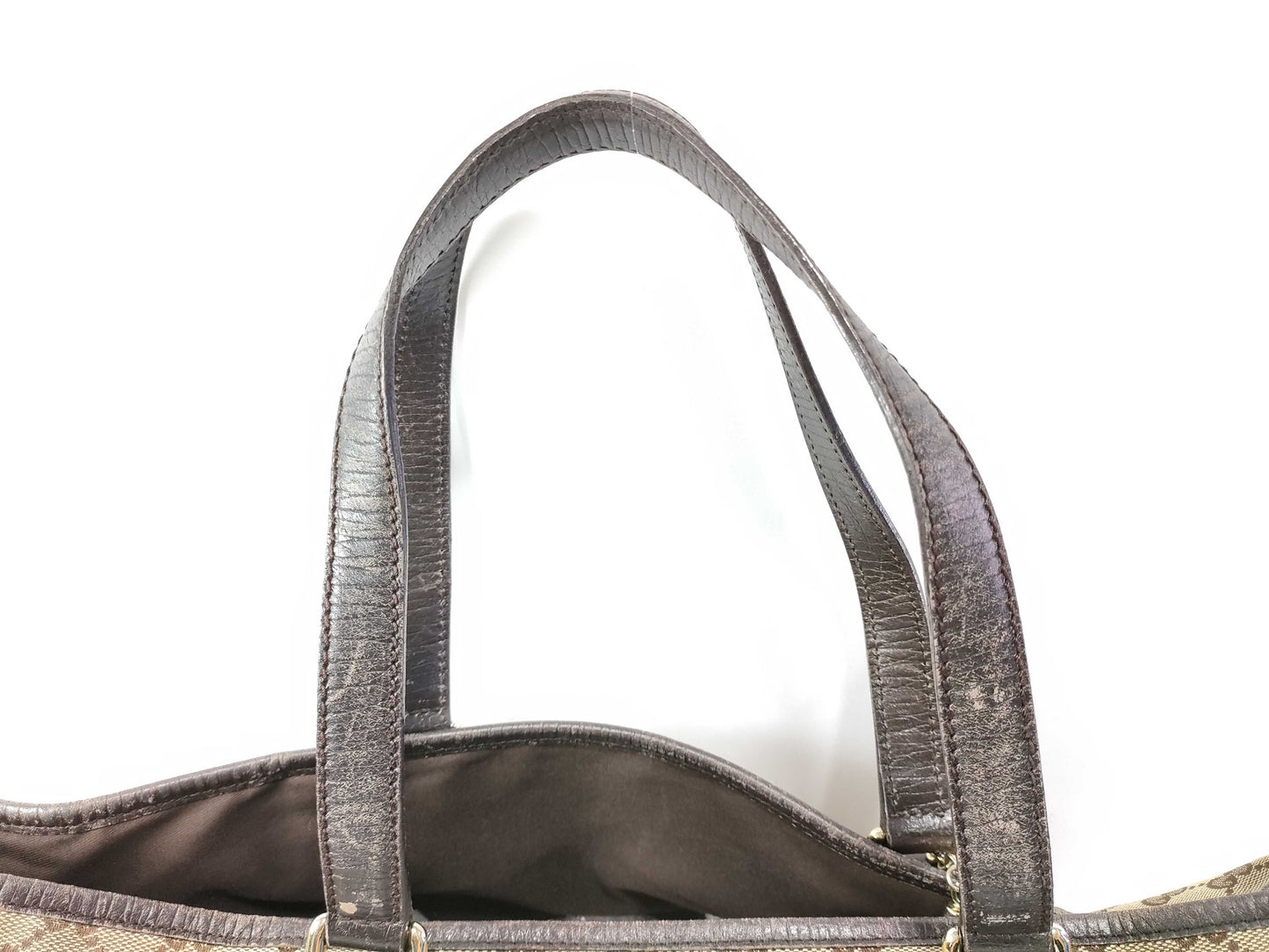 GUCCI Sherry Line GG Canvas Tote Bag 139260 203419 Beige