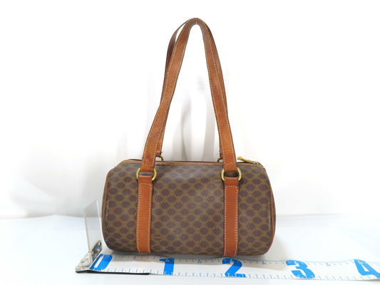 CELINE Macadam Mini Boston Bag, Brown