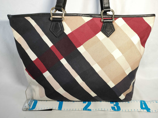 BURBERRY Check Pattern Tote Bag Tote Bag