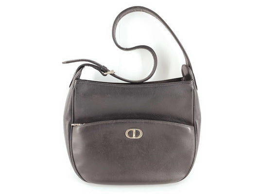 Dior Black Leather Shoulder Bag