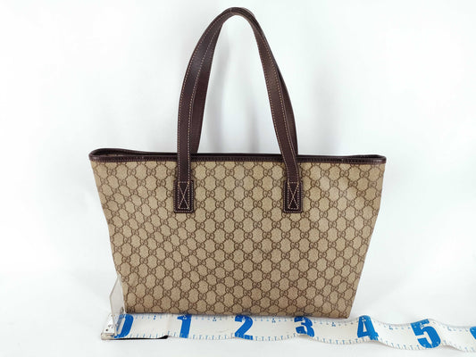 GUCCI GG Canvas Gucci PVC Tote Bag Brown Tote Bag