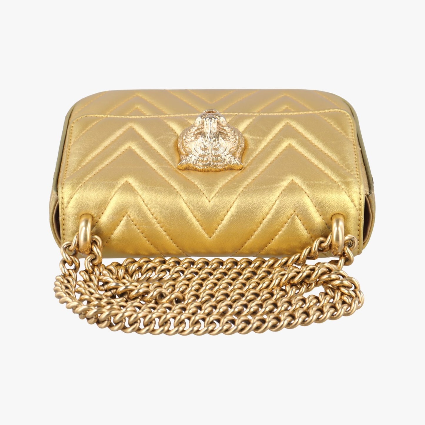 GUCCI Broadway Gold Leather Shoulder Bag 432581G019763661