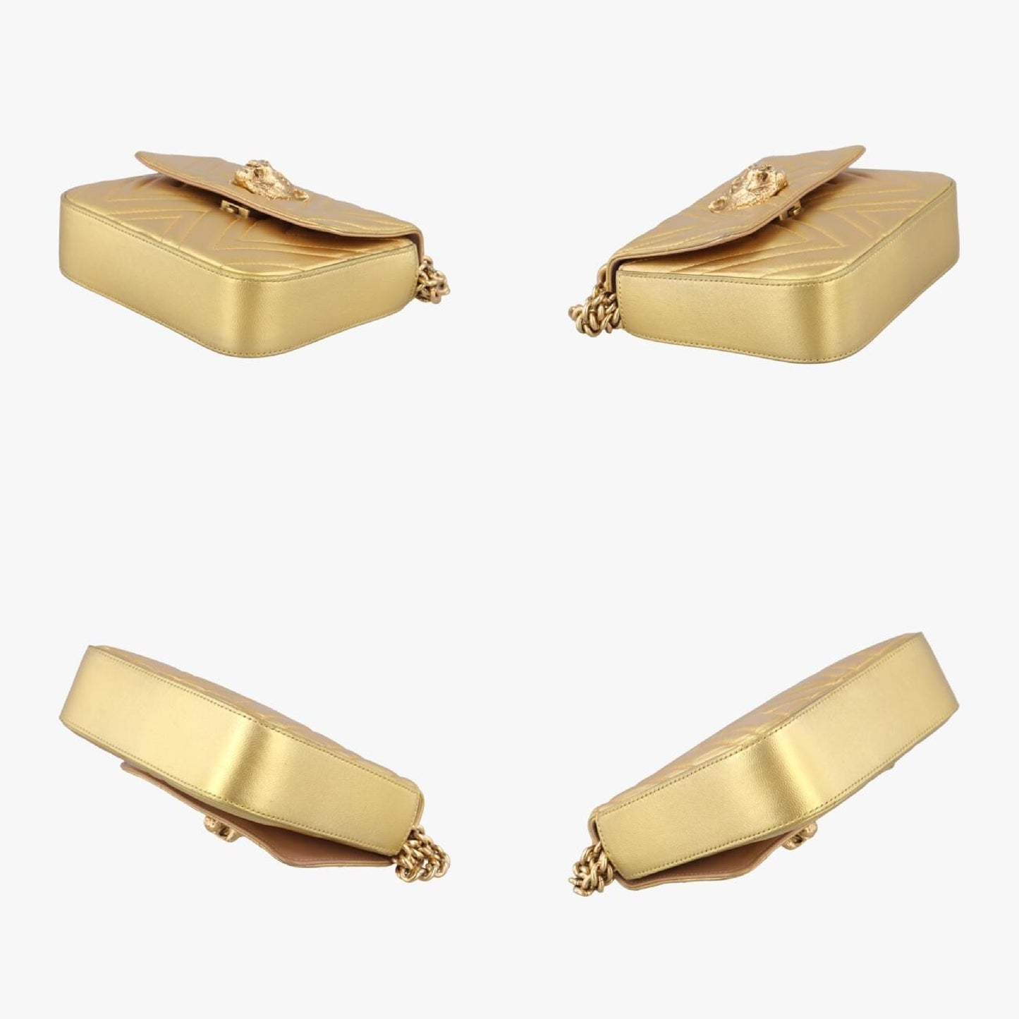 GUCCI Broadway Gold Leather Shoulder Bag 432581G019763661
