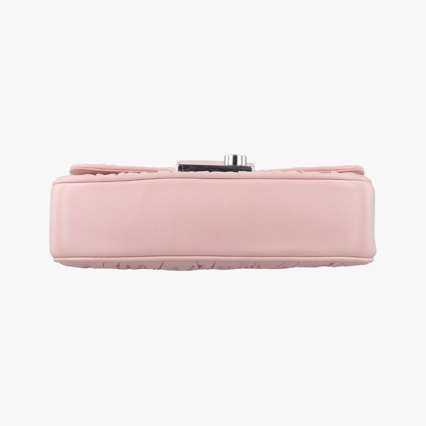 PRADA Nappa Gaufre Sound Lock Pink Lambskin Shoulder Bag 1BD139197
