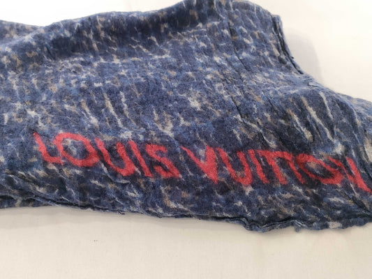 LOUIS VUITTON Wool Blue Scarf