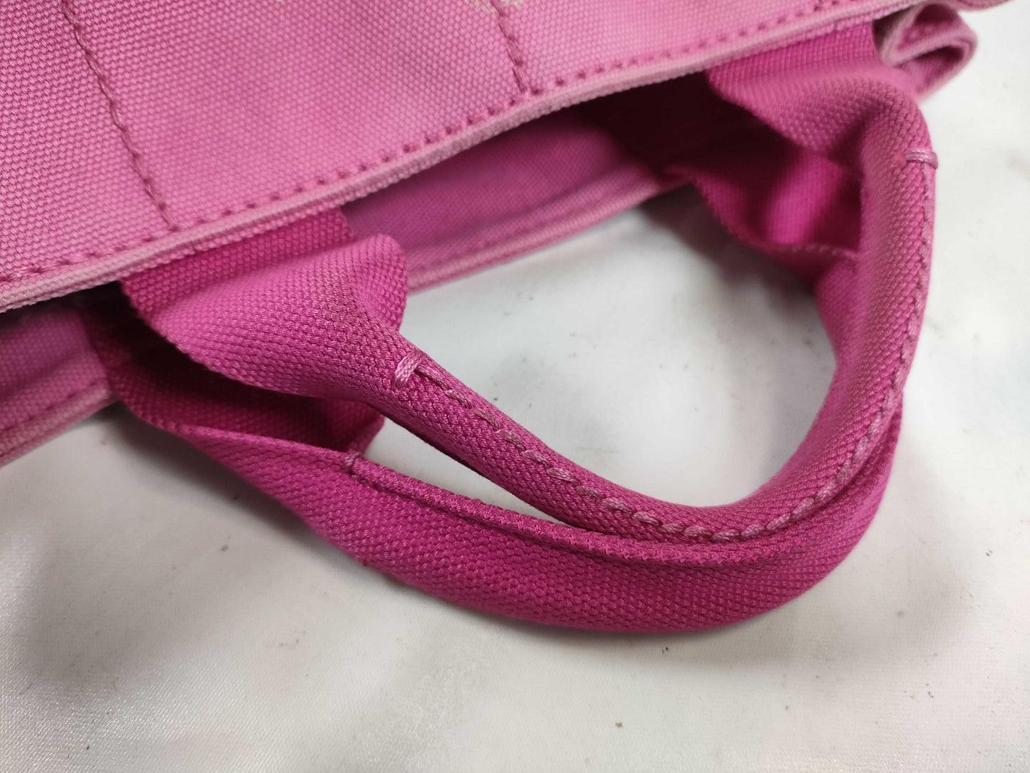 PRADA Canapa Canvas 2-Way Handbag, Pink